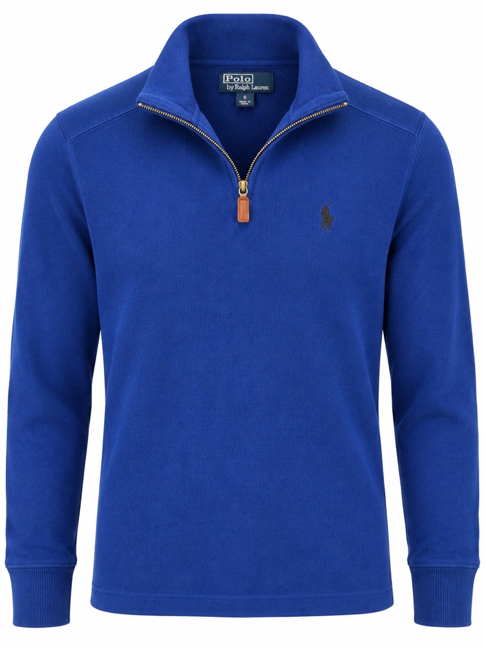 Polo Ralph Lauren Men's Small Blue Quarter Zip Pullover 100% Cotton